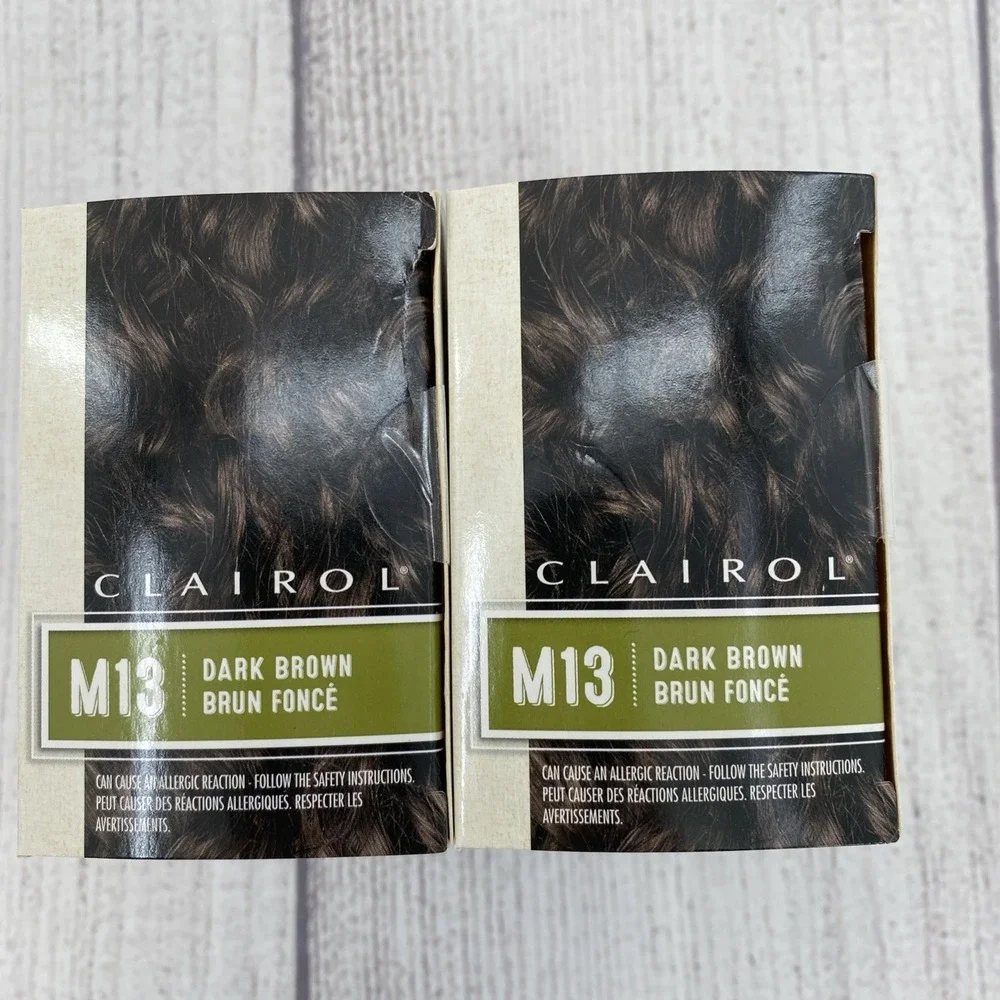 Clairol Natural Instincts For Men M13 DARK BROWN Hair Color Kit (Lot of 2)